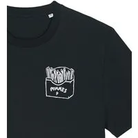 päfjes päfjes Pommes / Honigdachs mag Pommes Frittes - Fair Wear Unisex Männer Bio T-Shirt, Schwarz, – Produktbild 1 von 1