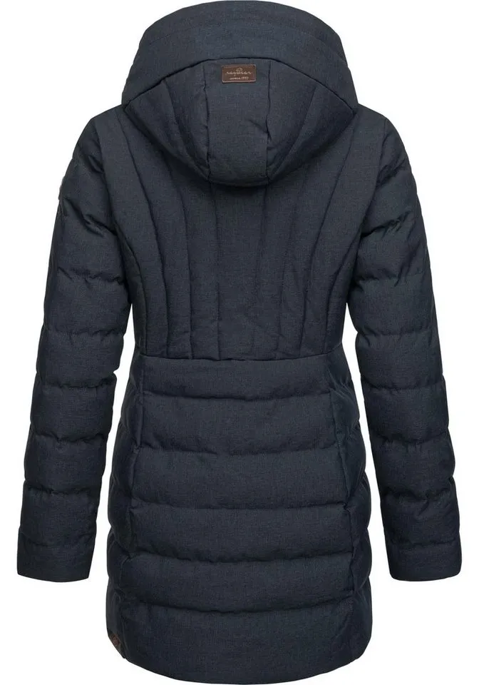 ragwear ragwear Kurzmantel Ashanta Wasserdichter Winterparka mit gefütterter Kapuze, Blau, – Produktbild 4 von 5