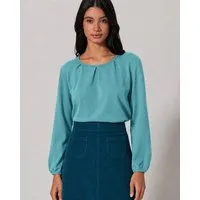 HempAge HempAge Damen Jerseybluse aus Hanf/Biobaumwolle, Shelf (grün), – Produktbild 1 von 1