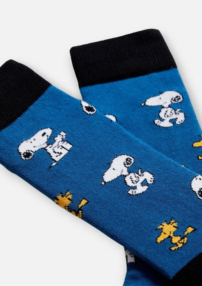 BeSocks BeSocks Socken Bio-Baumwollsocken - Snoopy, Blau, – Produktbild 3 von 3