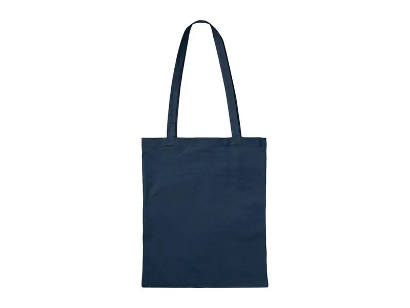 Baumwoll-Tragetaschen, dunkelblau 38x42 cm mit zwei langen Henkeln – Produktbild 1 von 1