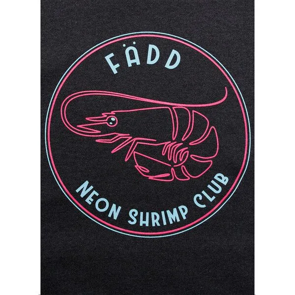 FÄDD FÄDD Herren Sweatshirt Hoodie aus Bio-Baumwolle "NEON SHRIMP CLUB", Grau, – Produktbild 2 von 3