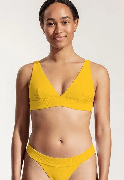 Oy Oy Bikini Oberteil „Ora“ gerippt, Sonnengelb, – Produktbild 1 von 4