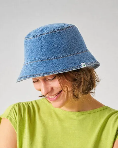 HempAge HempAge Fischerhut aus Hanf/Biobaumwolle, Uniblue (blau), – Produktbild 2 von 3
