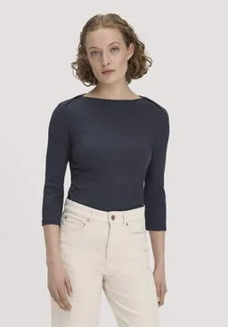 hessnatur hessnatur Boatneck Shirt Slim aus Bio-Baumwolle – Produktbild 1 von 1