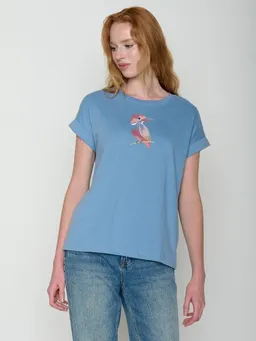GreenBomb GREENBOMB Bird Look Loony - Sportliches T-Shirt aus Bio-Baumwolle mit Rollup Sleeve / hochwertiger Print / GOTS / Fair & Vegan – Produktbild 1 von 1