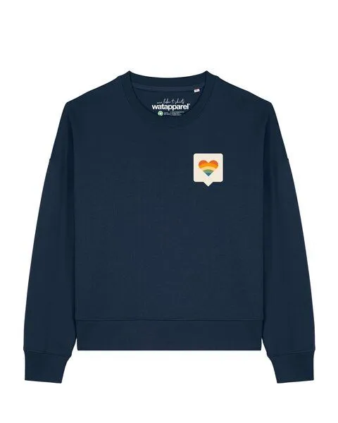 watapparel watapparel Sweatshirt Frauen Von Herzen, French navy, – Produktbild 1 von 2