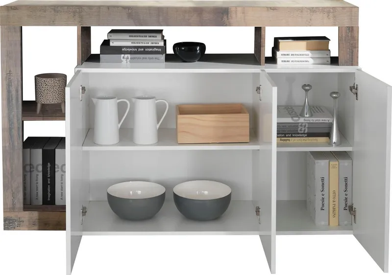Home affaire Sideboard Hamburg, Breite 146 cm, Weiß, – Produktbild 6 von 8