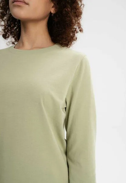 MELA MELA Langarmshirt schwer Style AASTHA aus 100% Bio-Baumwolle, Tea leaf, – Produktbild 4 von 4