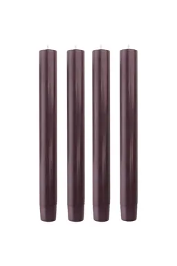 Tranquillo Handgearbeitete Stabkerzen GLUMI wine red 4er-Set, 20 cm - rot – Produktbild 1 von 1