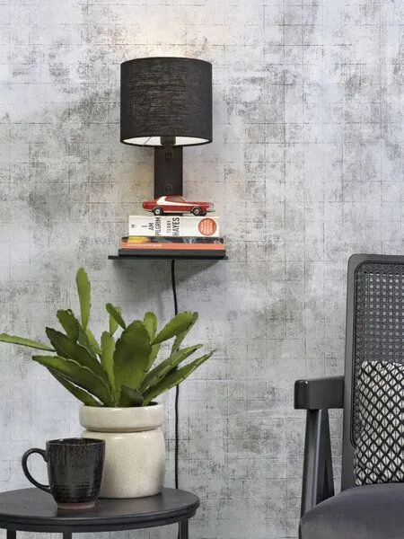 GOOD&MOJO GOOD&MOJO Wandlampe Andes, Schwarz, – Produktbild 1 von 4