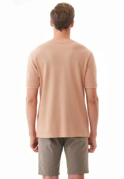ORGANICATION ORGANICATION T-Shirt aus Bio-Baumwoll-Piqué mit Print, Natur(suntan), – Produktbild 4 von 4
