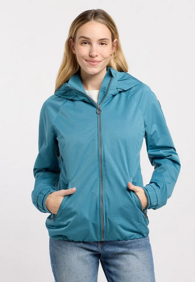 ragwear ragwear Outdoorjacke DIZZIE Wasserabweisend mit Kordelzug am Saum und Reißverschlusstaschen, Grün, – Produktbild 2 von 5