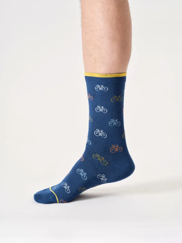Thought Socken Modell: Multi Bike, Deep blue, – Produktbild 1 von 1