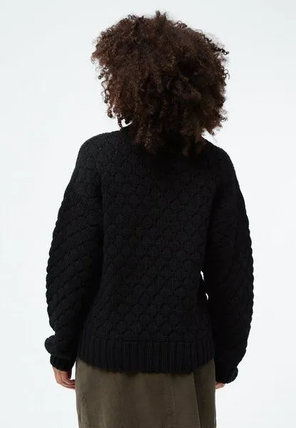 Givn Berlin Givn Berlin Stricksweater GBJUSTINE aus Bio-Merinowolle mit Bubbleknit, Black, – Produktbild 3 von 4
