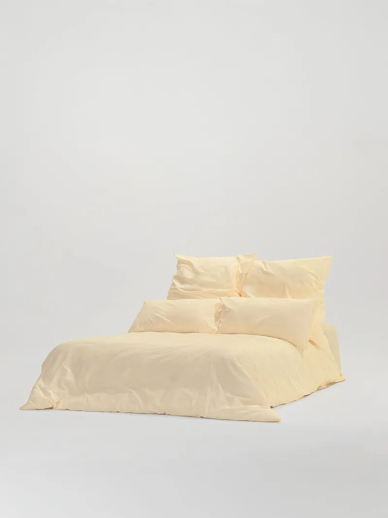 erlich textil erlich textil Finn Bettdeckenbezug aus Bio-Baumwolle, made in Europe, Zabaione, – Produktbild 1 von 7