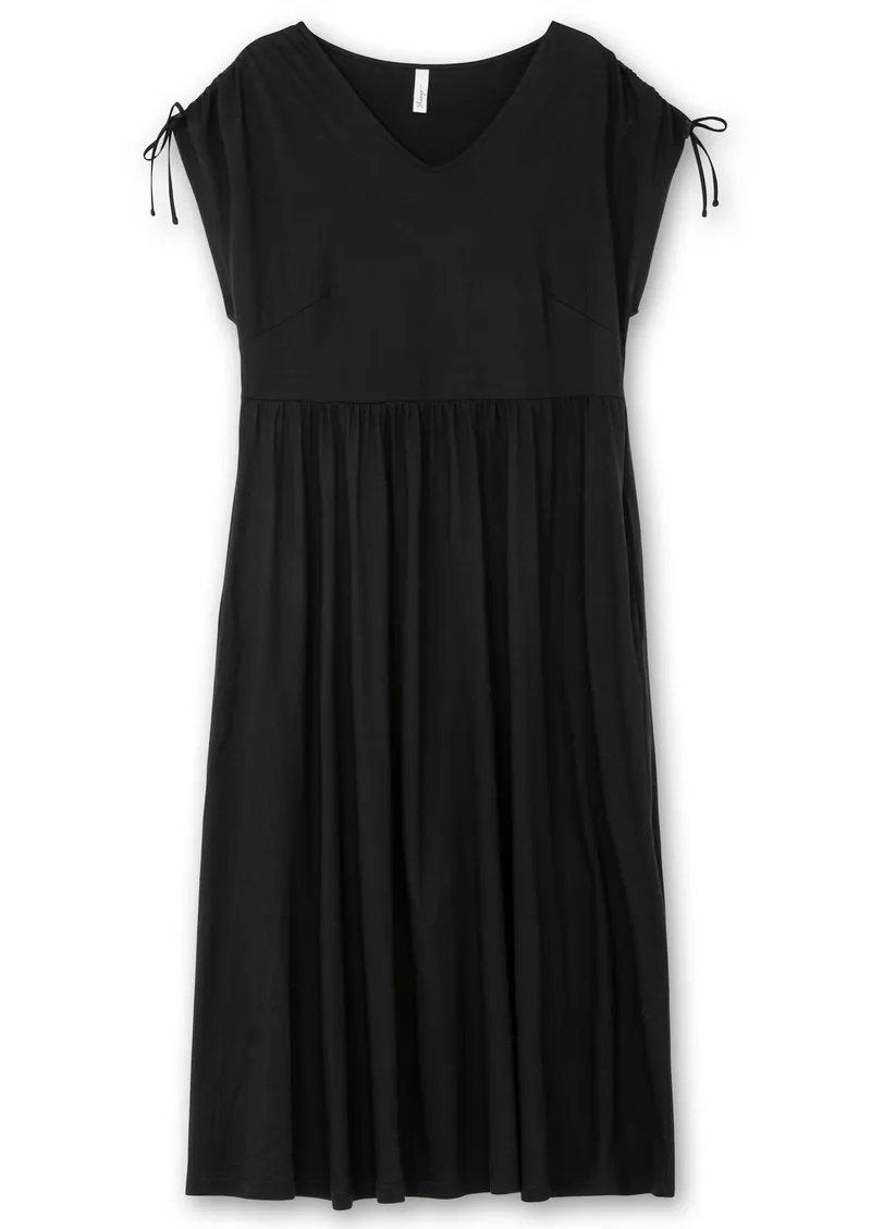 sheego Jerseykleid schwarz, Schwarz, – Produktbild 2 von 3