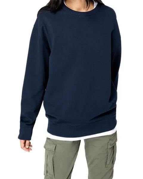 YTWOO YTWOO Umweltfreundliches Unisex French-Terry Sweatshirt mit hängenden Schultern, Navy, – Produktbild 3 von 4