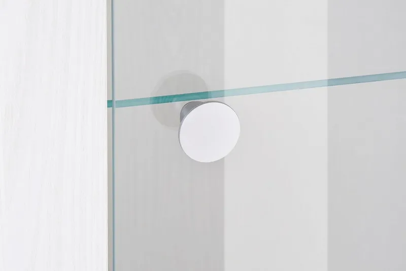OTTO home Vitrine Larona, zeitlose Glasvitirne, Hochschrank Höhe 145 cm Stauraumvitrine mit dekorativer Rahmenoptik, Weiß, – Produktbild 1 von 5