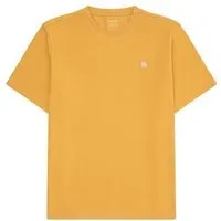 KnowledgeCotton Apparel KnowledgeCotton Apparel T-Shirt LOKE Badge aus Bio-Baumwolle - ROC/GOTS/Vegan, Gelb (amber gold), – Produktbild 1 von 1