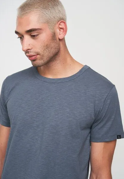 recolution Herren Slub T-Shirt aus Bio-Baumwolle - BAY - recolution, Dove blue (blau), – Produktbild 4 von 4