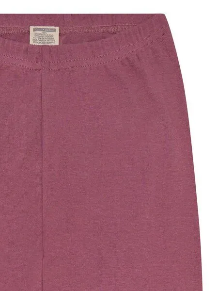 loud + proud loud + proud Kinder Feinripp Legging, GOTS-zertifiziert, Grape(rosa), – Produktbild 1 von 2