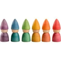 GRAPAT Holzfiguren Wichtel "Tomtens", 6-teilig,bunt 6 Figuren – Produktbild 1 von 1