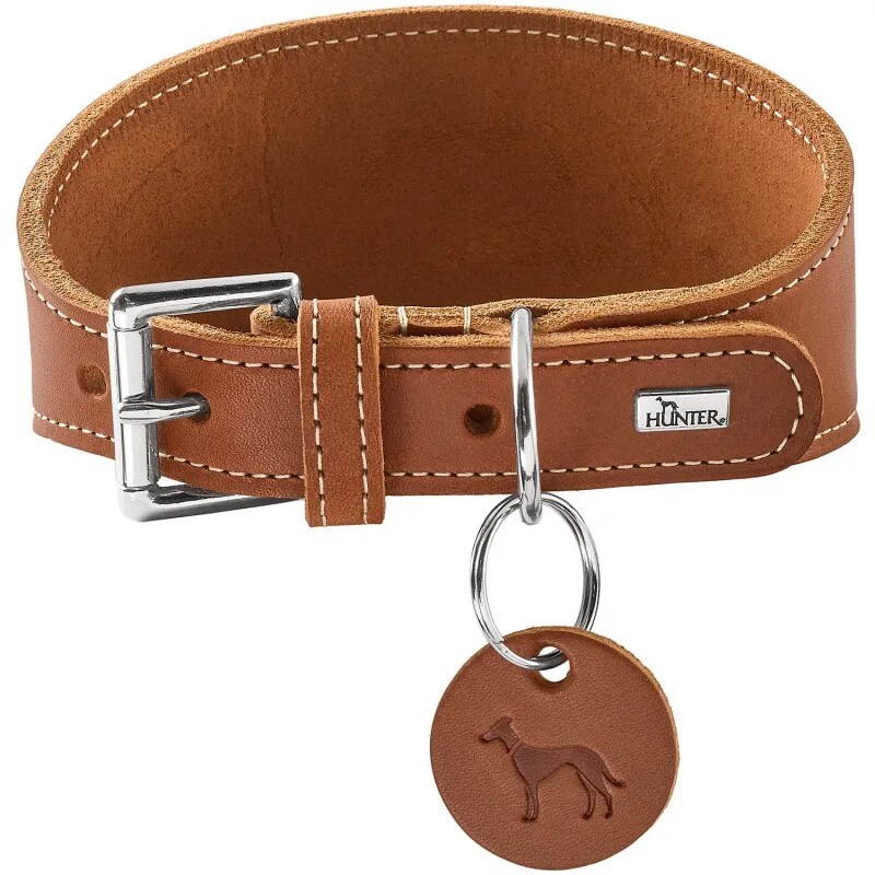 Dog Sport Dog Sport HUNTER Windhundhalsband aalborg cognac S, Cognac, – Produktbild 1 von 2