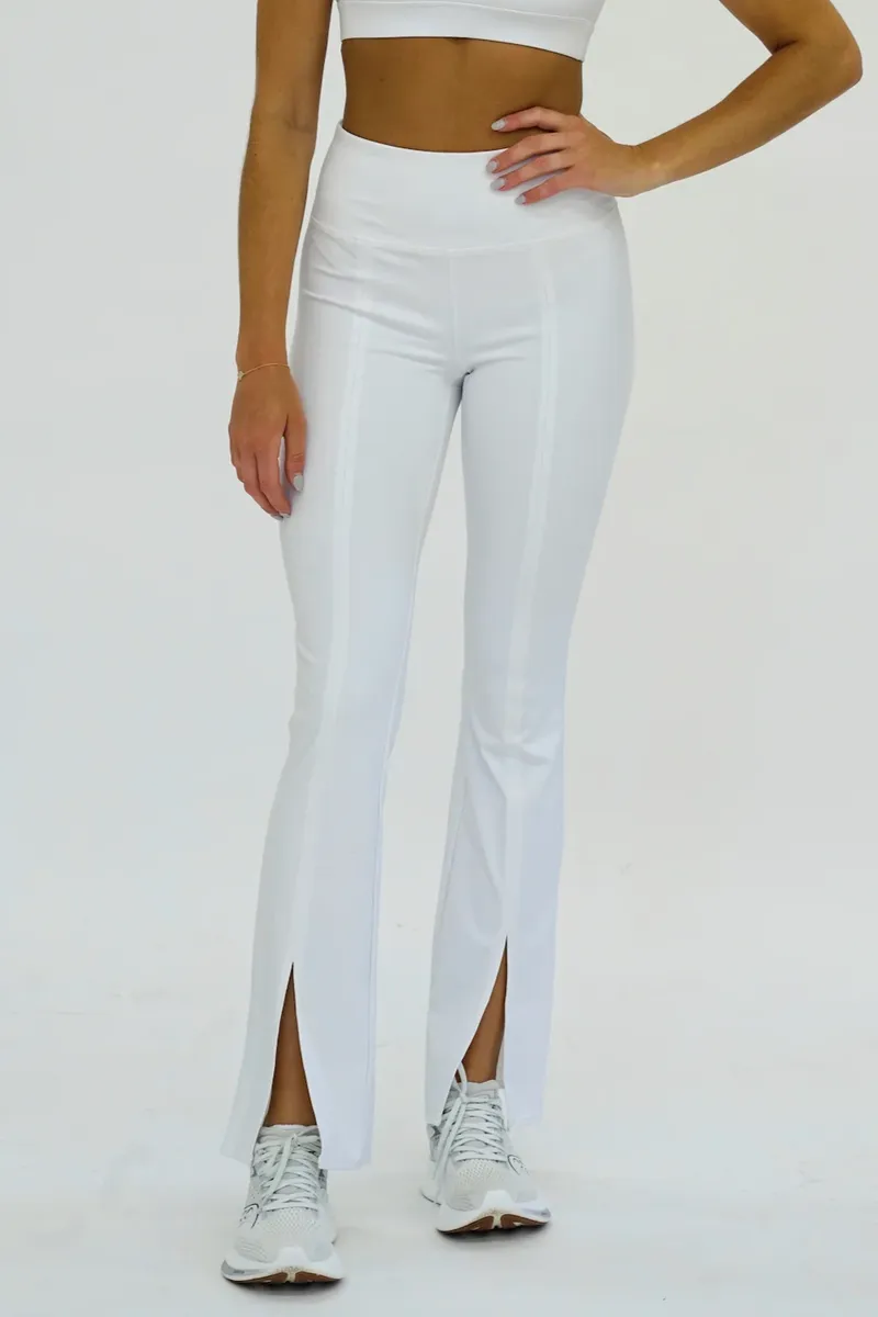 SEAAV SEAAV Damen vegan Leggings Cut Out Bootcut Weiß, Weiß, – Produktbild 1 von 2