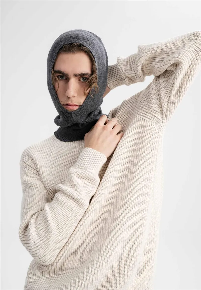 MELA Feinstrick-Balaklava Modell: Charvi GOTS, Anthrazit melange, – Produktbild 1 von 4