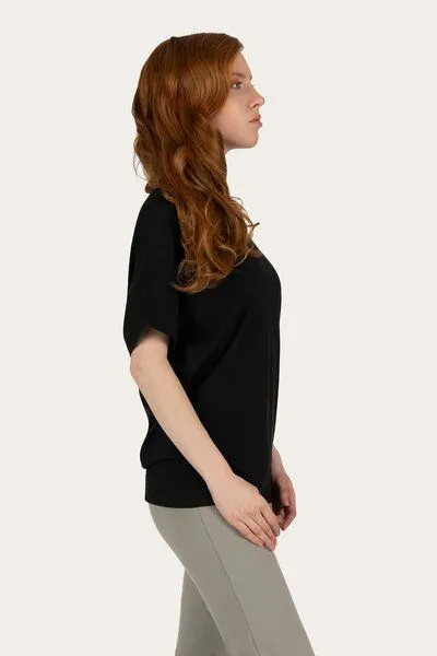 Urban Goddess Urban Goddess Budhi Kurzarm Pilates & Yoga Shirt, Onyx black (schwarz), – Produktbild 2 von 4