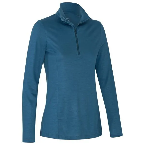 Kaipara - Merino Sportswear Kaipara - Merino Sportswear URBAN Merino Zip-Neck Slimfit 200 Damen, Light petrol, – Produktbild 2 von 2