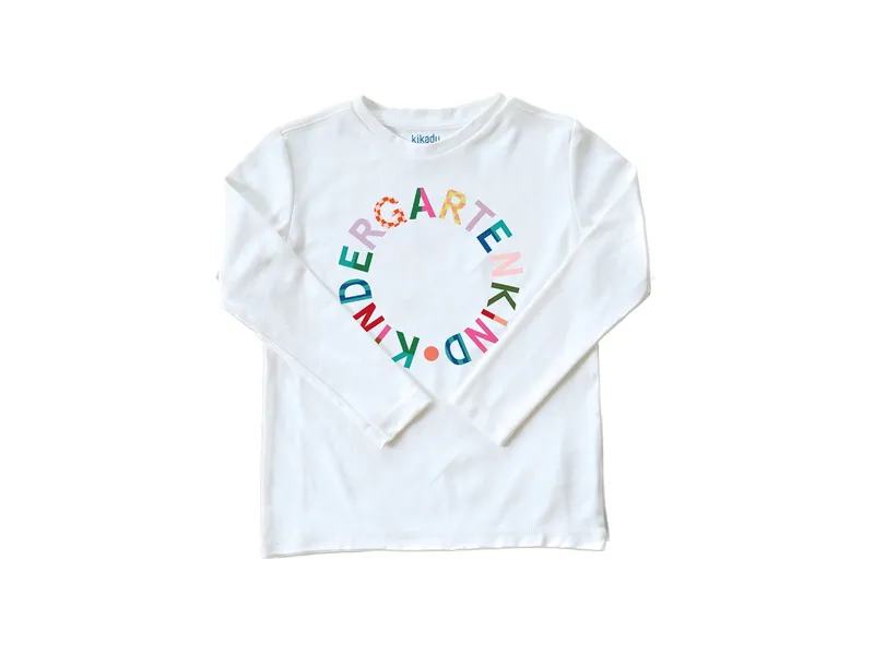 Kikadu Kikadu Longsleeve Kindergartenkind 98/104, Weiß, – Produktbild 1 von 2