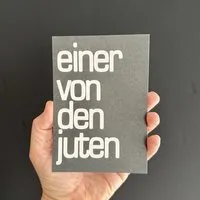 ilovemixtapes ilovemixtapes Klartext in Typo – Postkarte „einer von den juten“ – Produktbild 1 von 1
