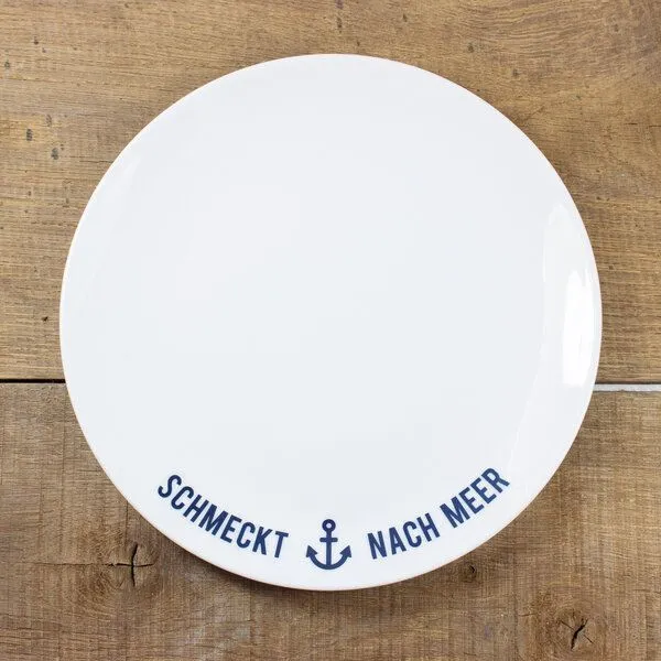 Bow & Hummingbird Bow & Hummingbird Porzellanteller Schmeckt nach Meer – Produktbild 1 von 4