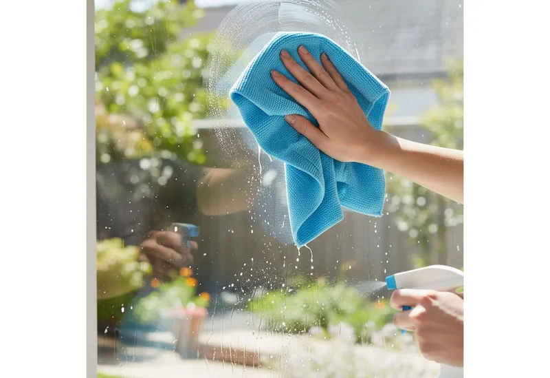Micro by Jungengel Premium Reinigungstücher Geschirrtücher Allzwecktücher Mikrofasertuch Mikrofasertuch (20% Polyamide&80% Polyester, 42x68 cm, 5-tlg., Vegan-Label, Extrem saugfähig, Streifen- & fusselfreies Reinigen), Bunt, – Produktbild 3 von 5