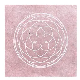 Veskor Cassiopeia Veskor Cassiopeia ROSE OF VENUS Linoldruck | 22 × 22 cm | Weiß auf Bluse-Rosa – Produktbild 1 von 1