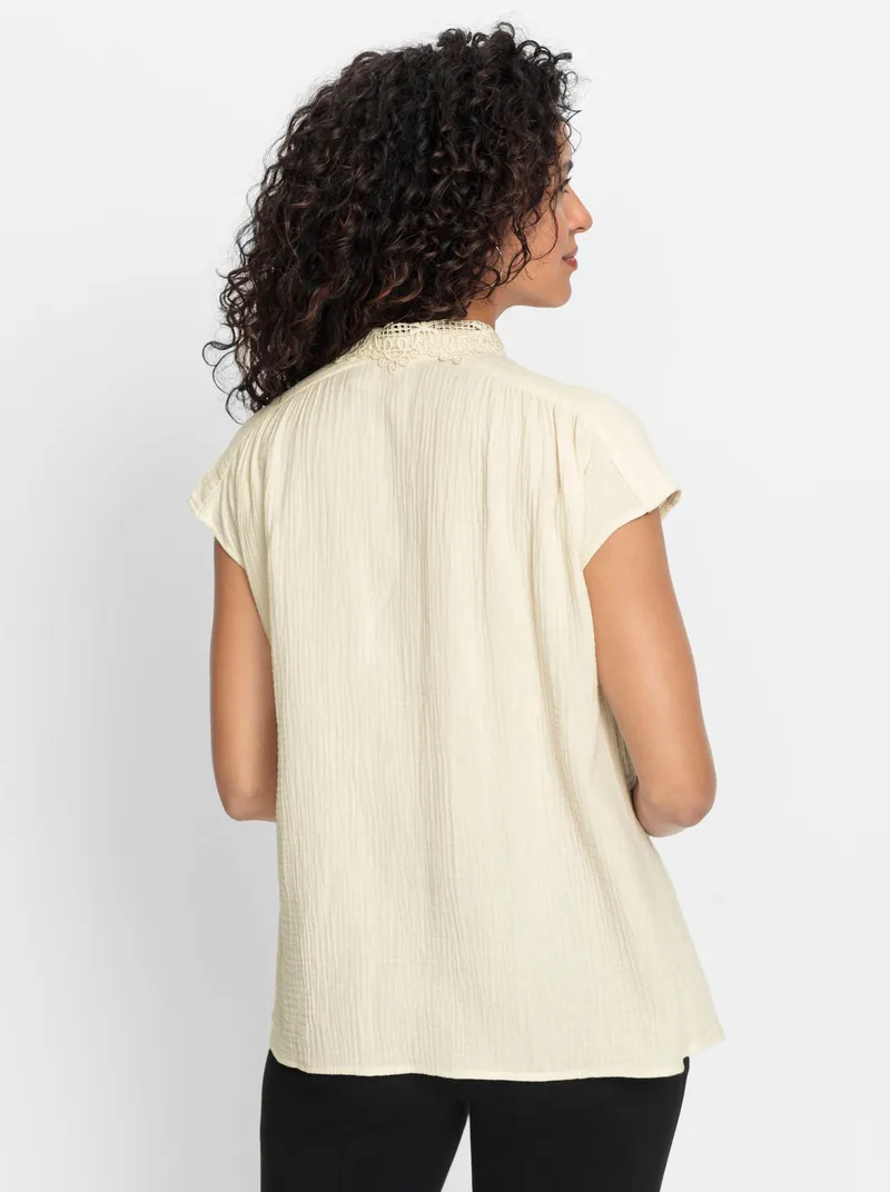 Witt Baumwollbluse champagner, Champagner, – Produktbild 2 von 2