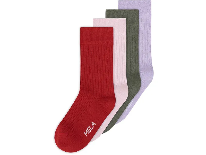 MELA MELA 4-Paar Fairtrade Socken aus Biobaumwolle | gerippt, Mix spring blossom, – Produktbild 1 von 2