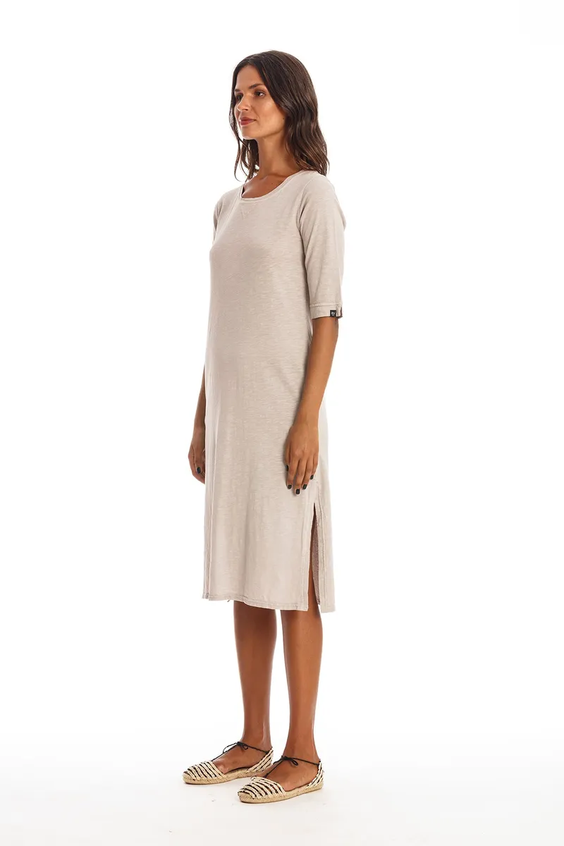 RAVENS VIEW IBIZA RAVENS VIEW IBIZA Damen vegan Kleid Mia Stone Grey, Beige, – Produktbild 2 von 2