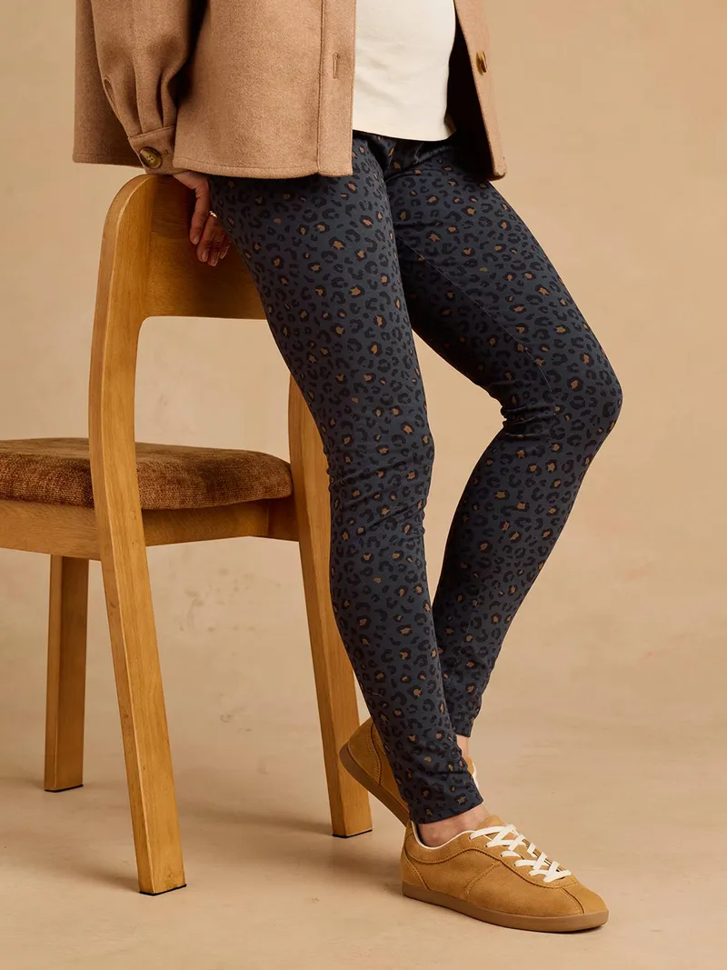 Envie De Fraise Umstands-Leggings mit Leo-Print ENVIE DE FRAISE, Dunkelgrau, – Produktbild 1 von 4