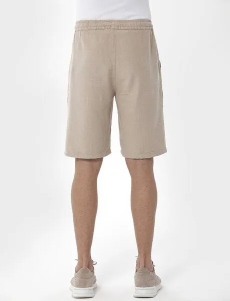 ORGANICATION ORGANICATION Shorts aus Bio-Baumwolle und Leinen, Natur(beige), – Produktbild 1 von 4