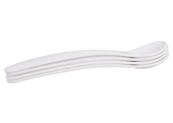 Biodora Biodora Bio-Babylöffel (4er Set) – Biokunststoff auf Stärkebasis, Weiss, – Produktbild 3 von 3