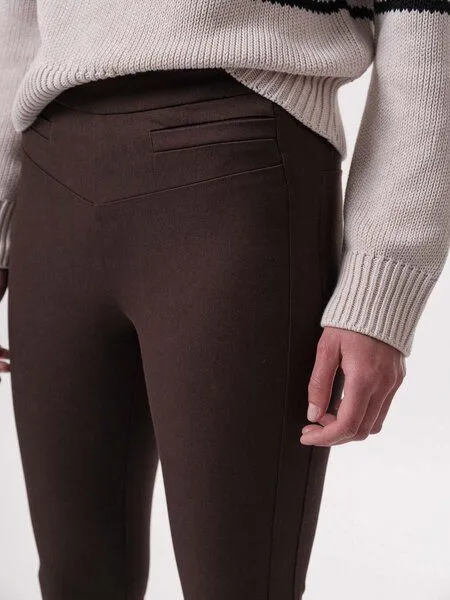 LANIUS LANIUS Slim Fit Hose aus Bio-Baumwolle, Espresso, – Produktbild 4 von 4