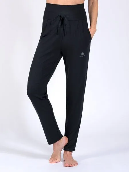 Magadi Magadi Yogahose SUSAN aus Naturmaterial, mit Taschen, Schwarz, – Produktbild 1 von 4
