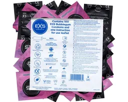 EXS Kondome Bubblegum Flavour - leckere Kondome Packung mit, 100 St., aromatisierte Kondome, Kondome mit Kaugummi-Geschmack, Kondomvorrat, Großpackung – Produktbild 1 von 1