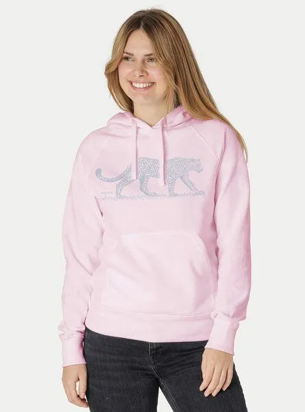 Peaces.bio - handbedruckte Biomode Peaces.bio - handbedruckte Biomode Bio-Damen-Kapuzensweater Leopard, Rosa, – Produktbild 1 von 1