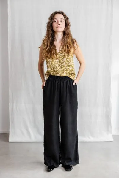 Jyoti - Fair Works Jyoti - Fair Works Hanf/Tencel Hose Jayan, Schwarz, – Produktbild 2 von 3