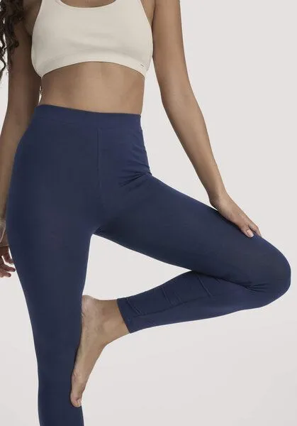 hessnatur hessnatur Basic Leggings aus Bio-Baumwolle und Tencel Modal, Dunkel-blau, – Produktbild 7 von 8