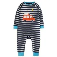 Frugi Frugi Strampler Remy Camper blau-weiß gestreift Schlafanzug – Produktbild 1 von 1